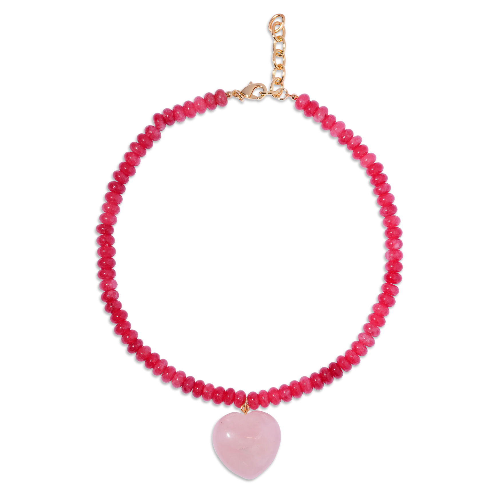 CRYSTAL HAZE DUA NECKLACE: ROSE QUARTS