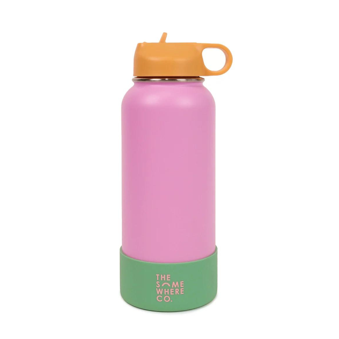 THE SOMEWHERE CO WATER BOTTLE: 1L/ BLOSSOM