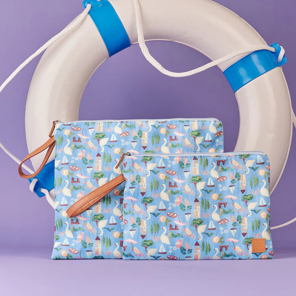 THE SOMEWHERE CO SMALL WET BAG: SWAN LAKE