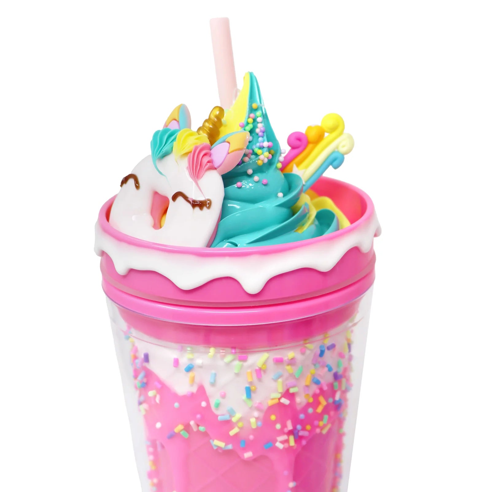 UNICORN DONUT DRINKING CUP: PINK
