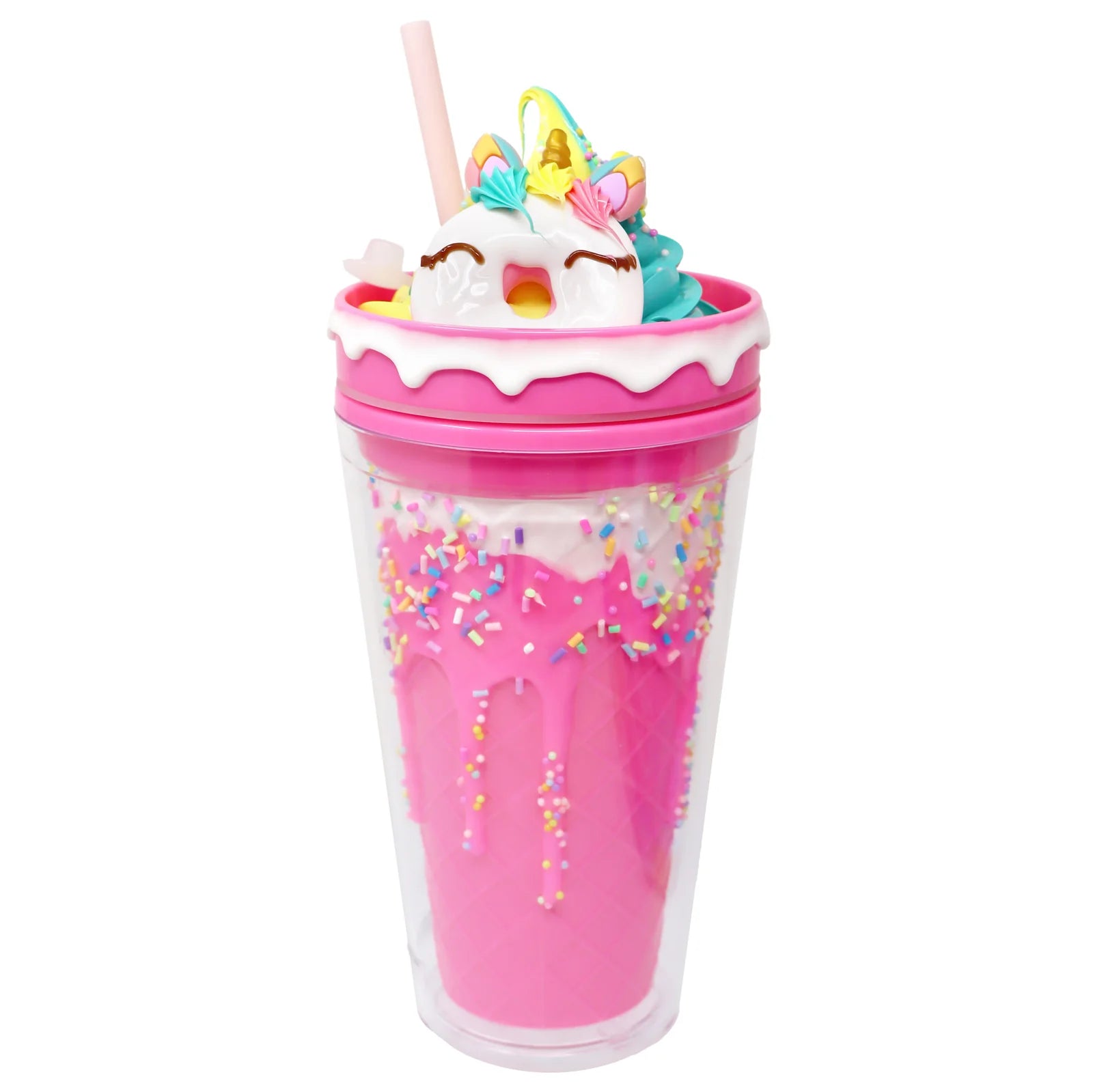 UNICORN DONUT DRINKING CUP: PINK