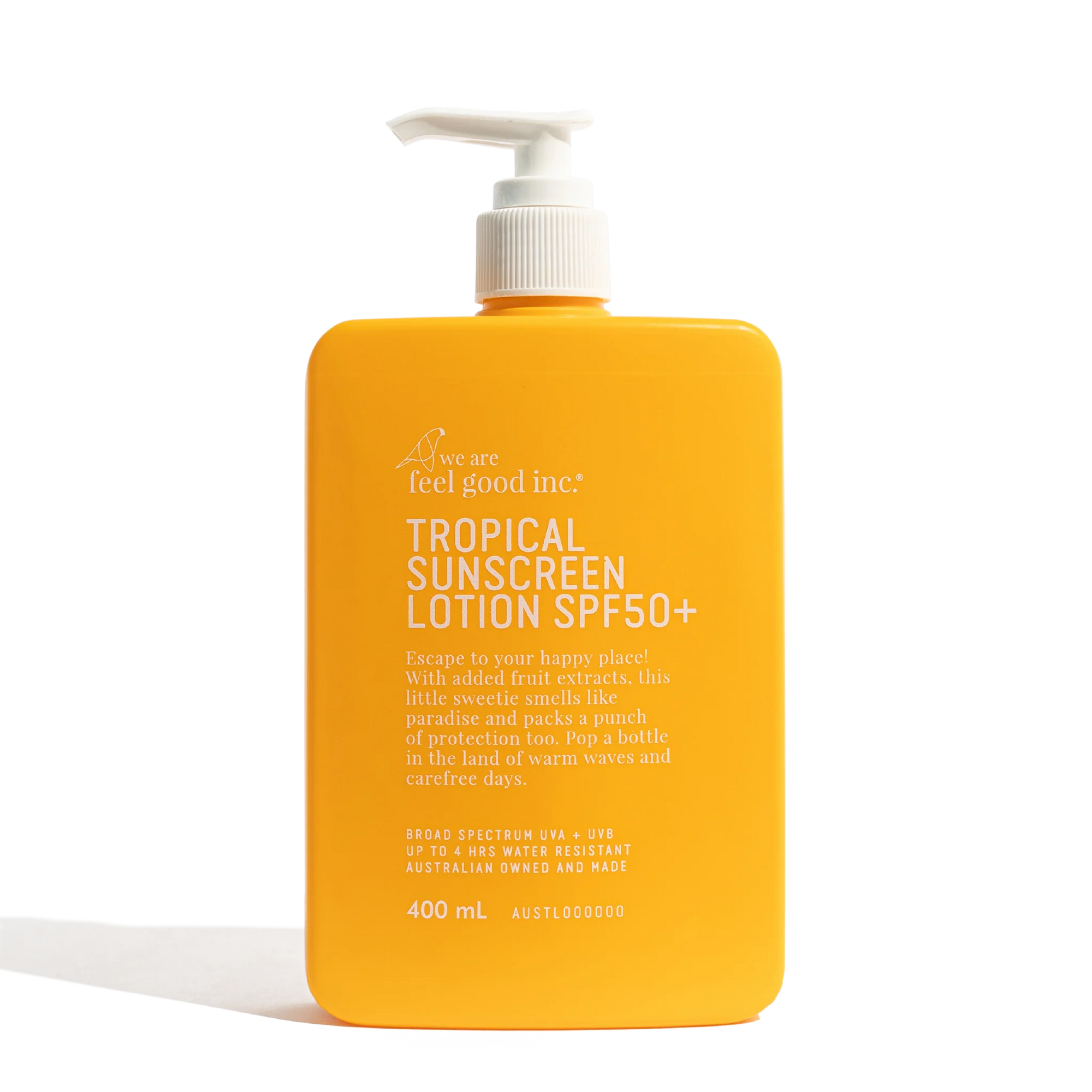 FEEL GOOD INC. TROPICAL 50+ SUNSCREEN: 400ML