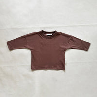 TINY TROVE ROMY L/S TEE: MOCHA