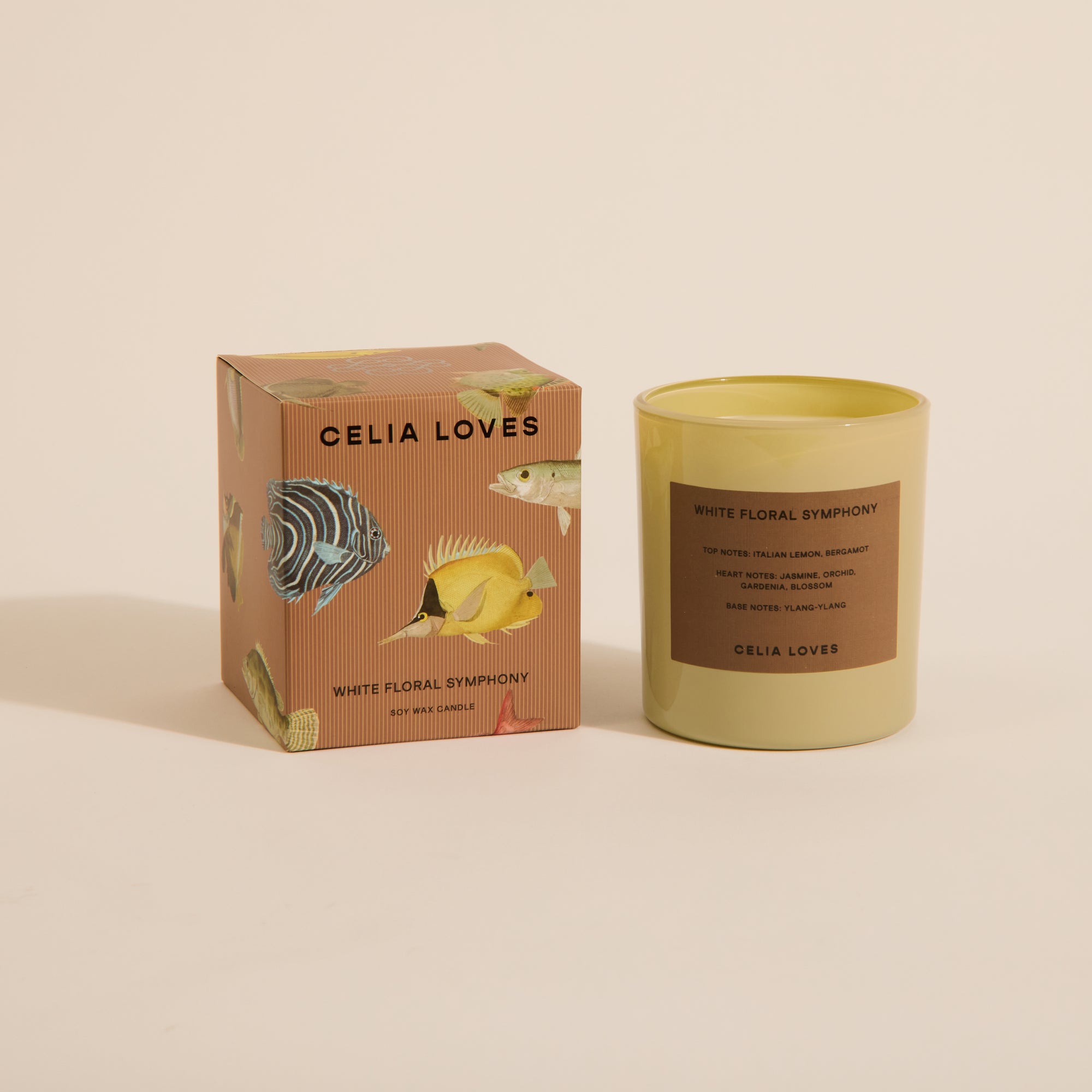 CELIA LOVES FIELD NOTES CANDLE: WHITE FLORAL SYMPHONY