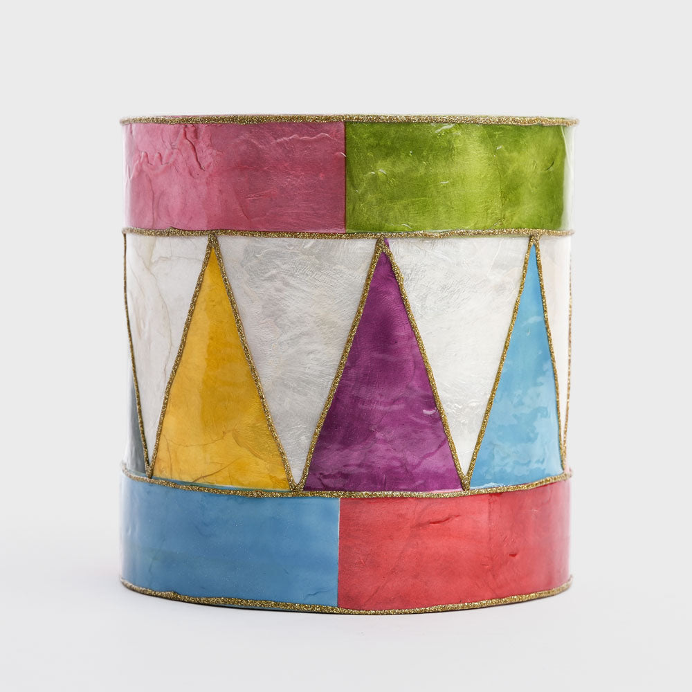 CHECKER CAPIZ DIAMOND DRUM, MULTI