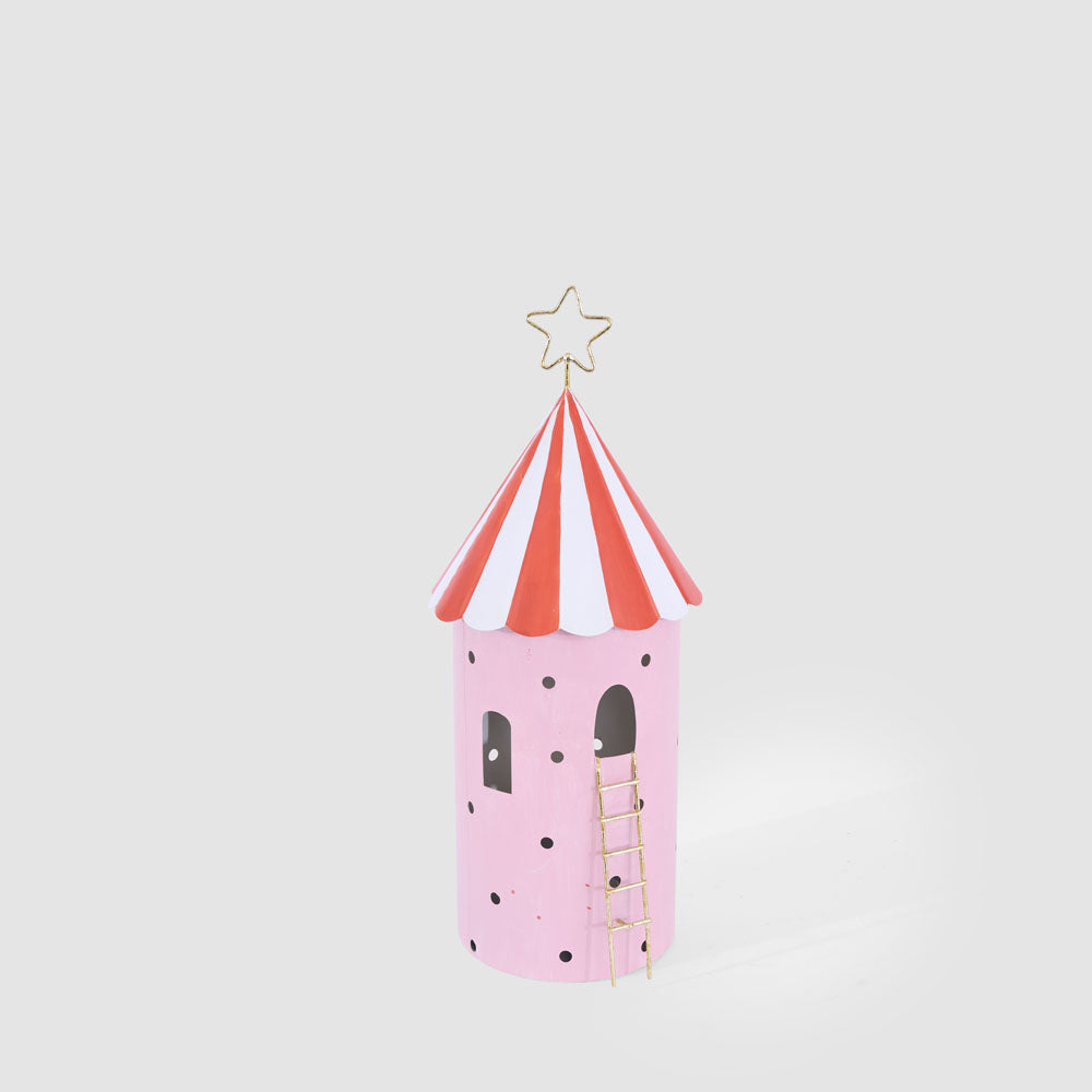 CARNIVAL TENT TALL WITH LED, PINK SMALL
