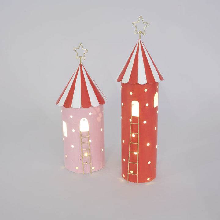 CARNIVAL TENT TALL WITH LED, PINK SMALL