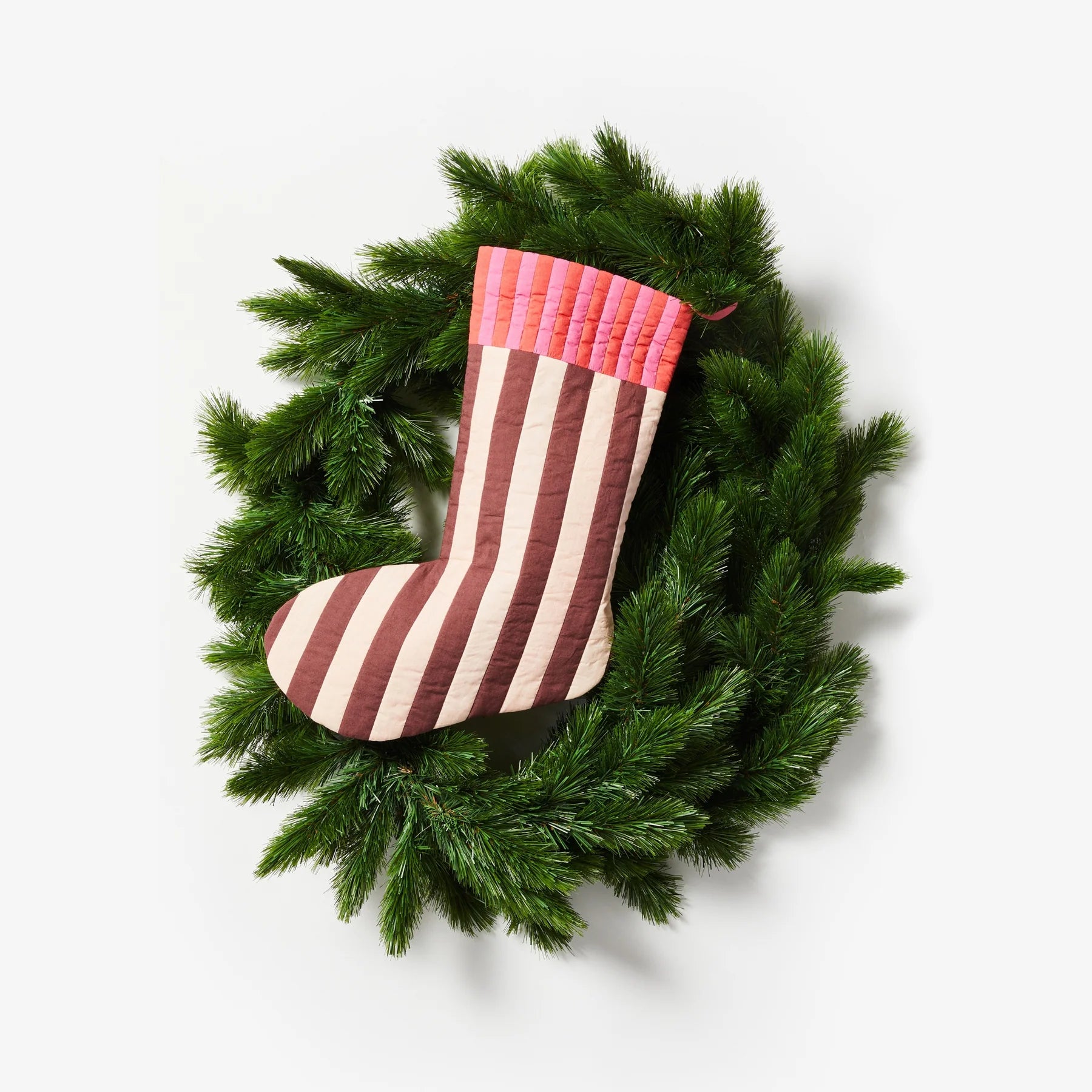 BONNIE AND NEIL CHRISTMAS STOCKING: STRIPE PINK