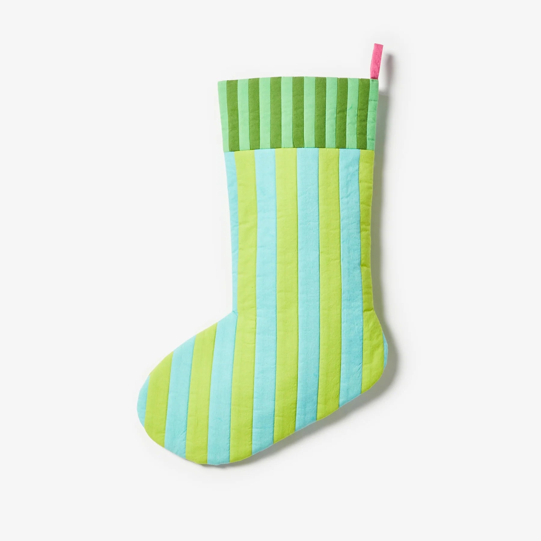 BONNIE AND NEIL CHRISTMAS STOCKING: STRIPE GREEN