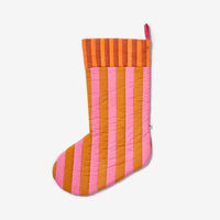 BONNIE AND NEIL CHRISTMAS STOCKING: STRIPE TAN PINK