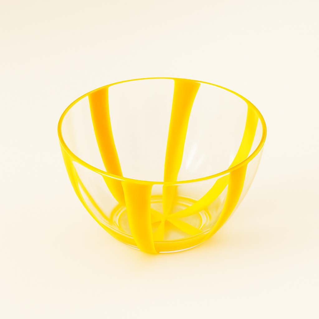 CABANA ACRYLIC BOWL: YELLOW
