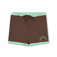 ZULU & ZEPHYR MINI RIB SURF SHORT: CACAO