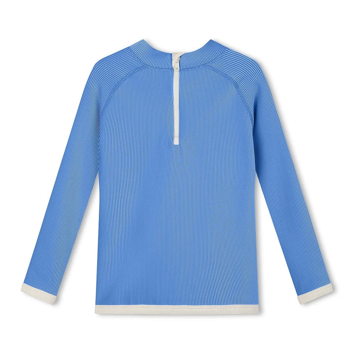 ZULU &amp; ZEPHYR MINI STRIPE RIB RASHIE: SKY BLUE