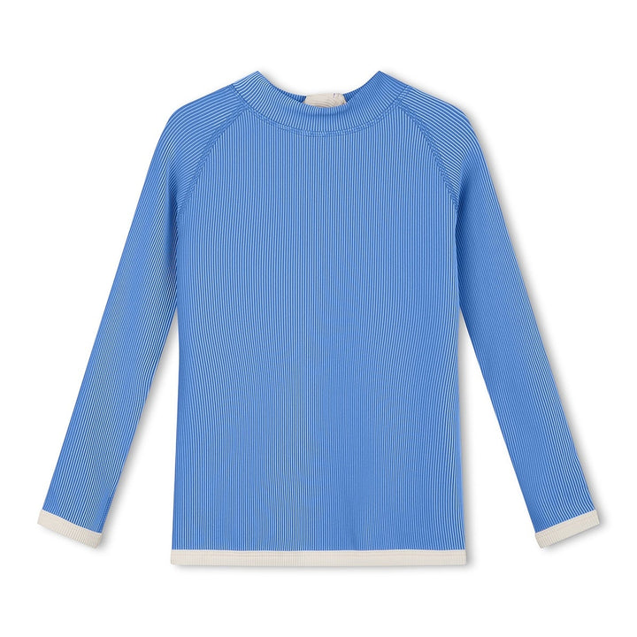 ZULU &amp; ZEPHYR MINI STRIPE RIB RASHIE: SKY BLUE