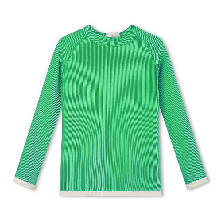 ZULU &amp; ZEPHYR MINI STRIPE RIB RASHIE: PARROT GREEN