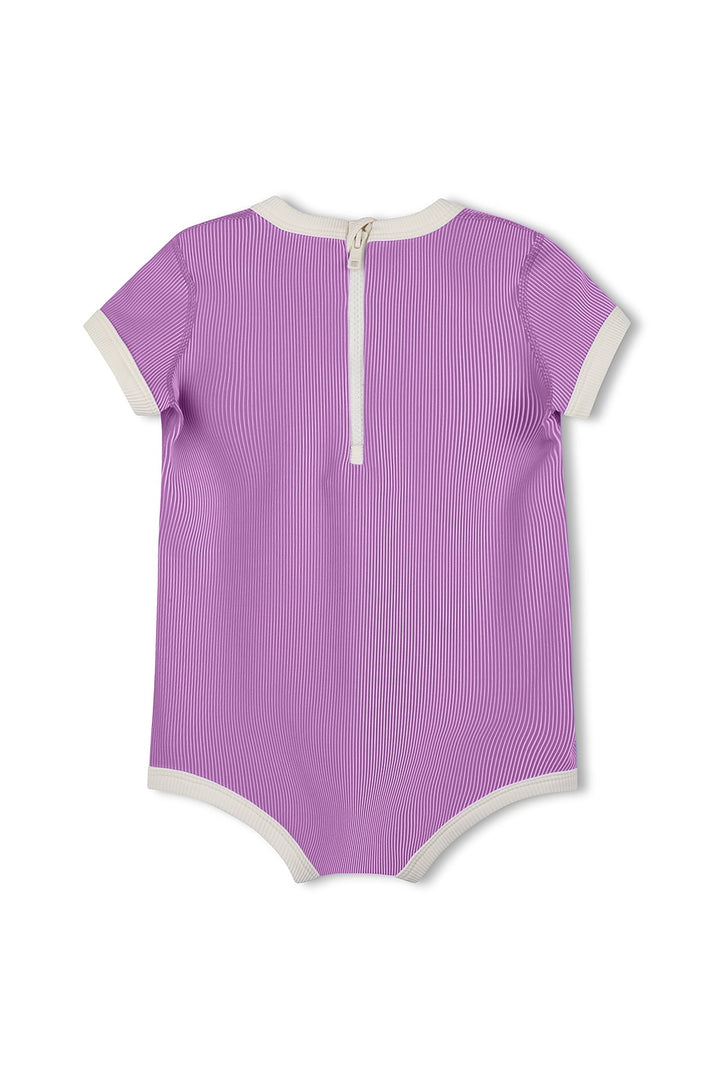 Zulu &amp; Zephyr Mini Stripe Infant Onesie Lilac back