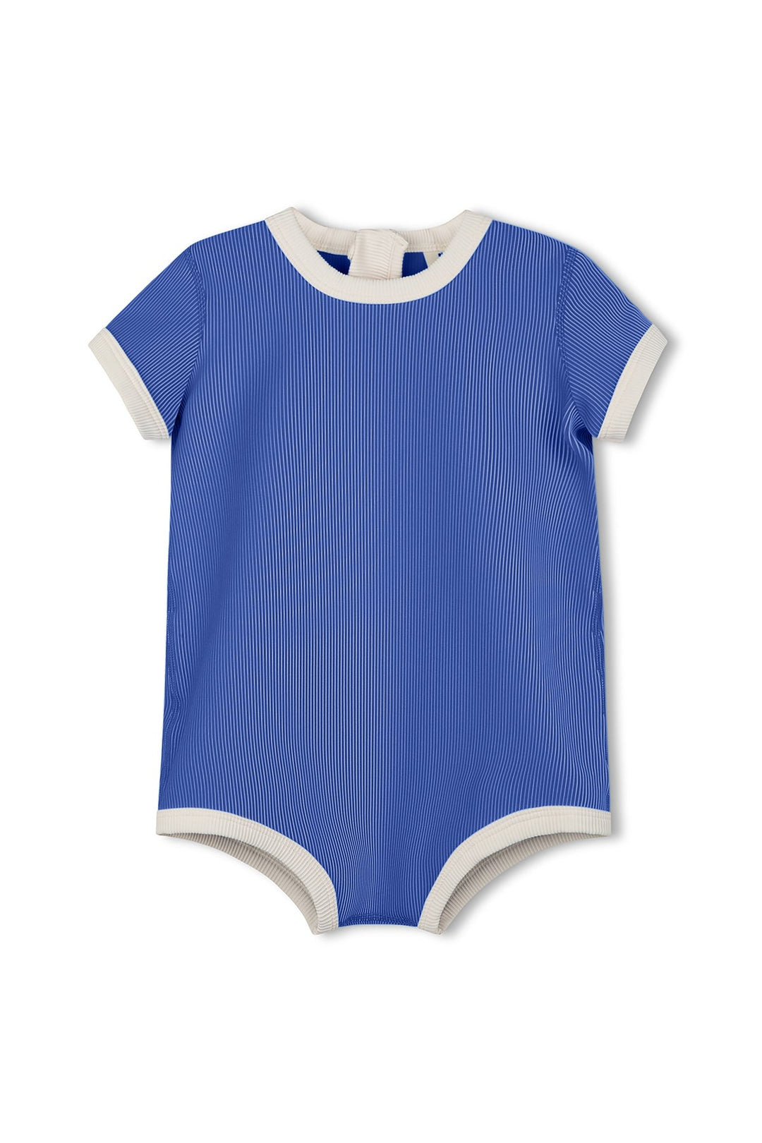 Zulu &amp; Zephyr Mini Stripe Infant Onesie Sea Blue front