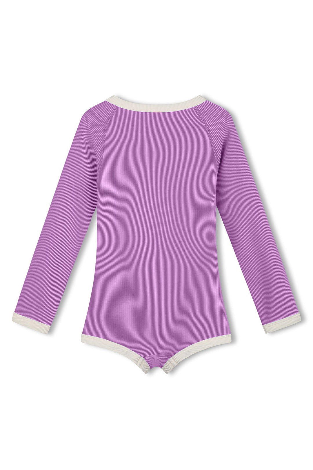 Zulu &amp; Zephyr Mini Stripe Rashie Onesie Lilac back