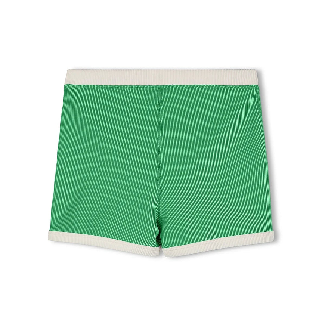 ZULU &amp; ZEPHYR MINI STRIPE RIB SURF SHORT: PARROT GREEN
