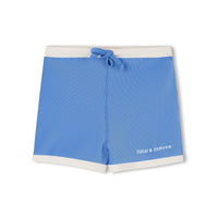 ZULU & ZEPHYR MINI STRIPE RIB SURF SHORT: SKY BLUE