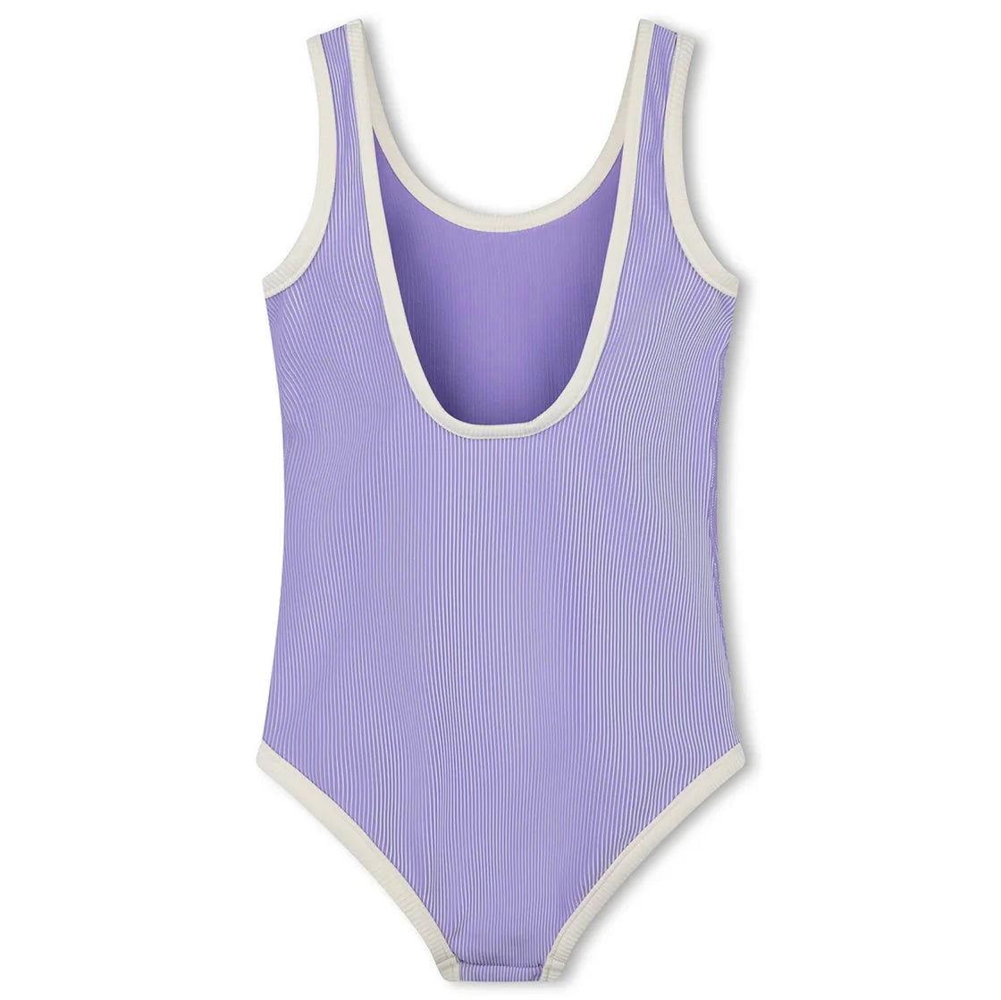 ZULU & ZEPHYR MINI STRIPE RIB SCOOP ONE PIECE: GRAPE