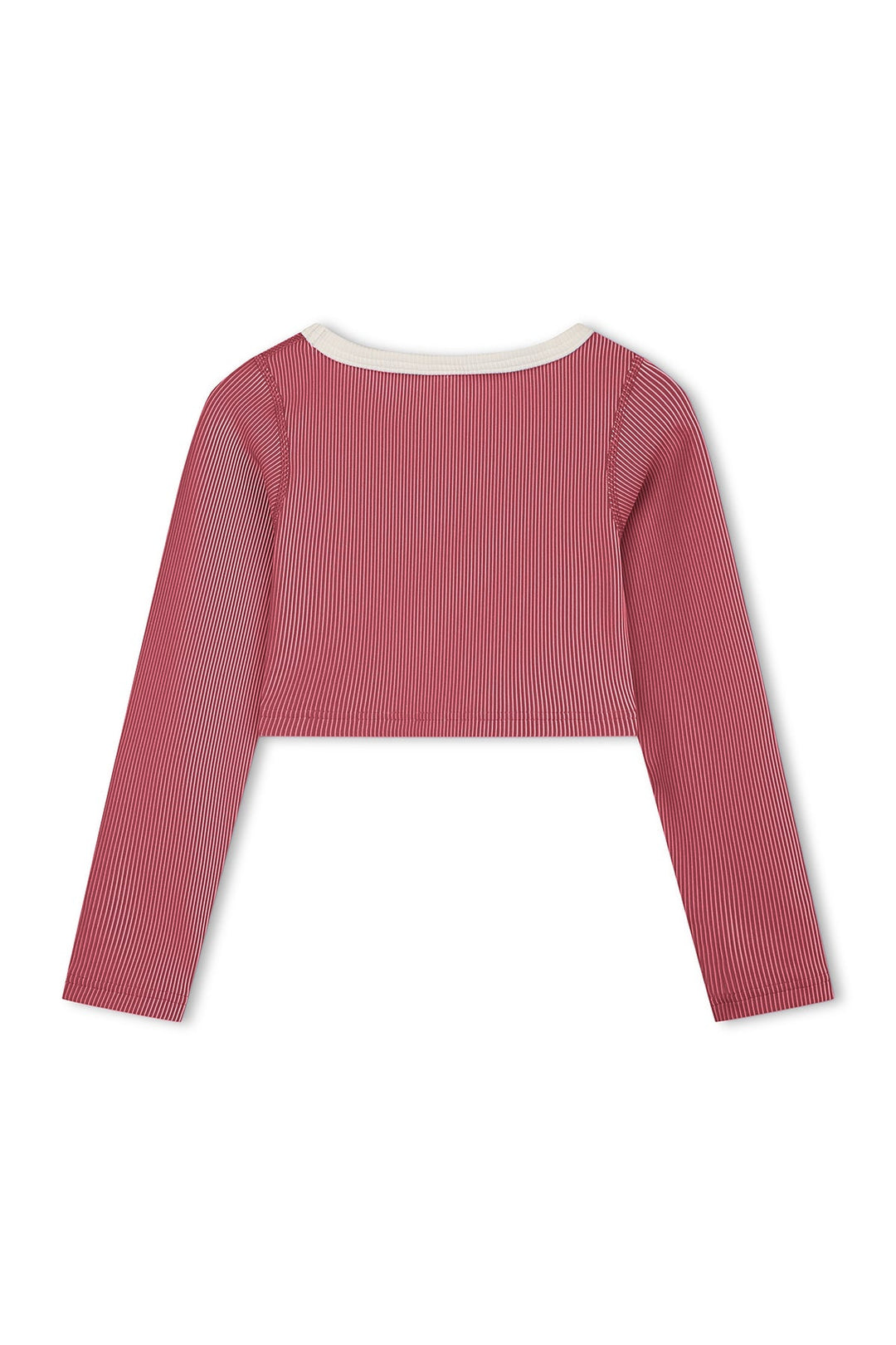 Zulu &amp; Zephyr Mini Stripe Crop Rashie Clay Red back