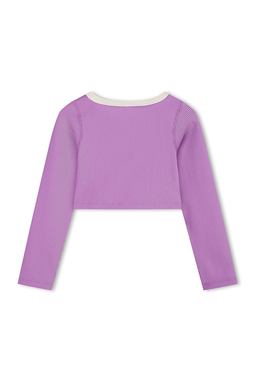 Zulu & Zephyr Mini Stripe Crop Rashie Lilac back