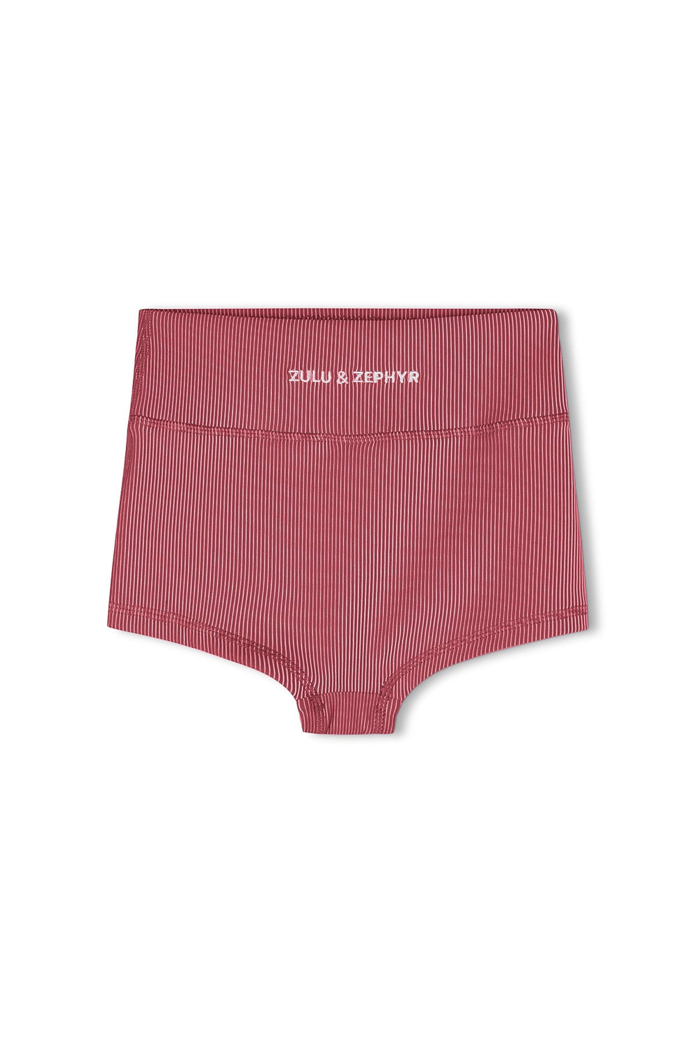 Zulu & Zephyr Mini Stripe Boy Short Clay Red back