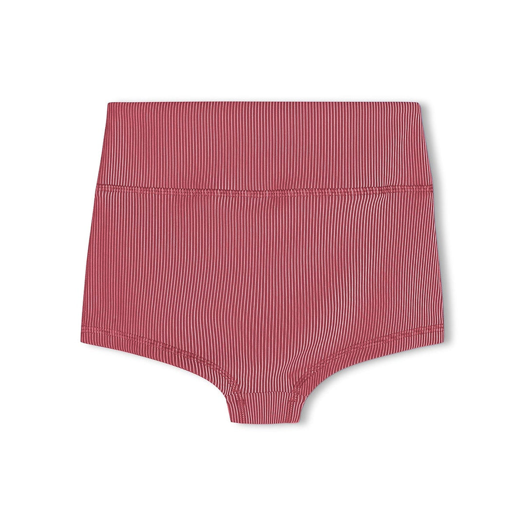 Zulu & Zephyr Mini Stripe Boy Short: Clay Red