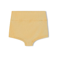 ZULU & ZEPHYR MINI STRIPE RIB BOY SHORT: MARIGOLD