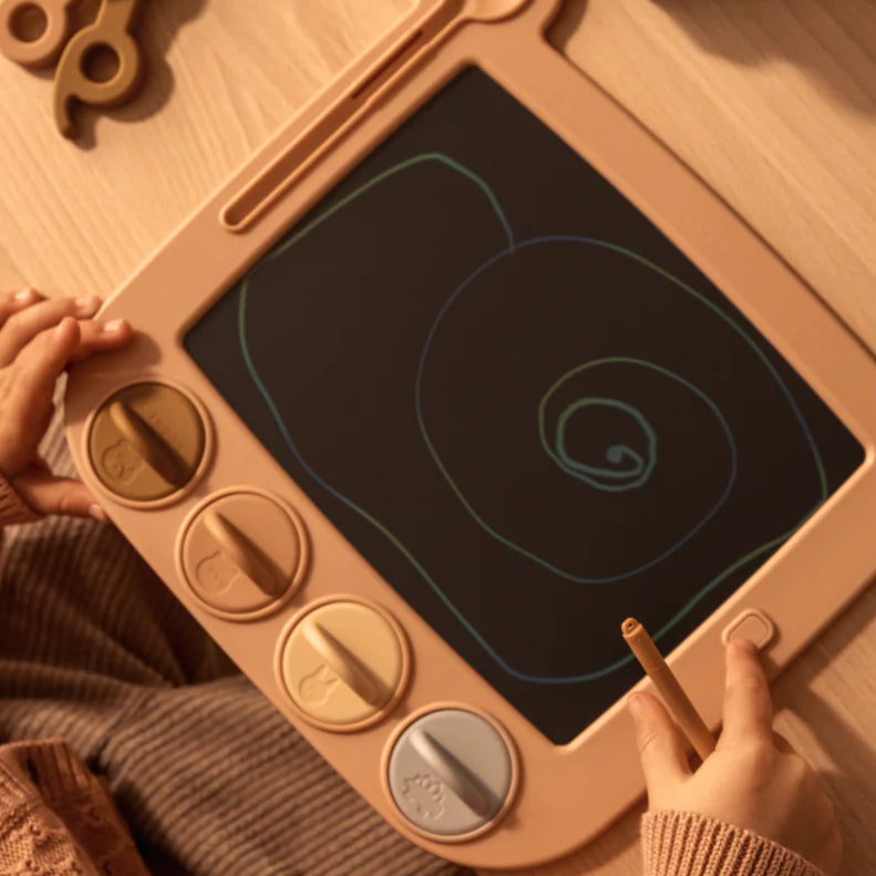 LIEWOOD VENZORA MAGIC DRAWING BOARD WITH STAMPS: DOVE BLUE