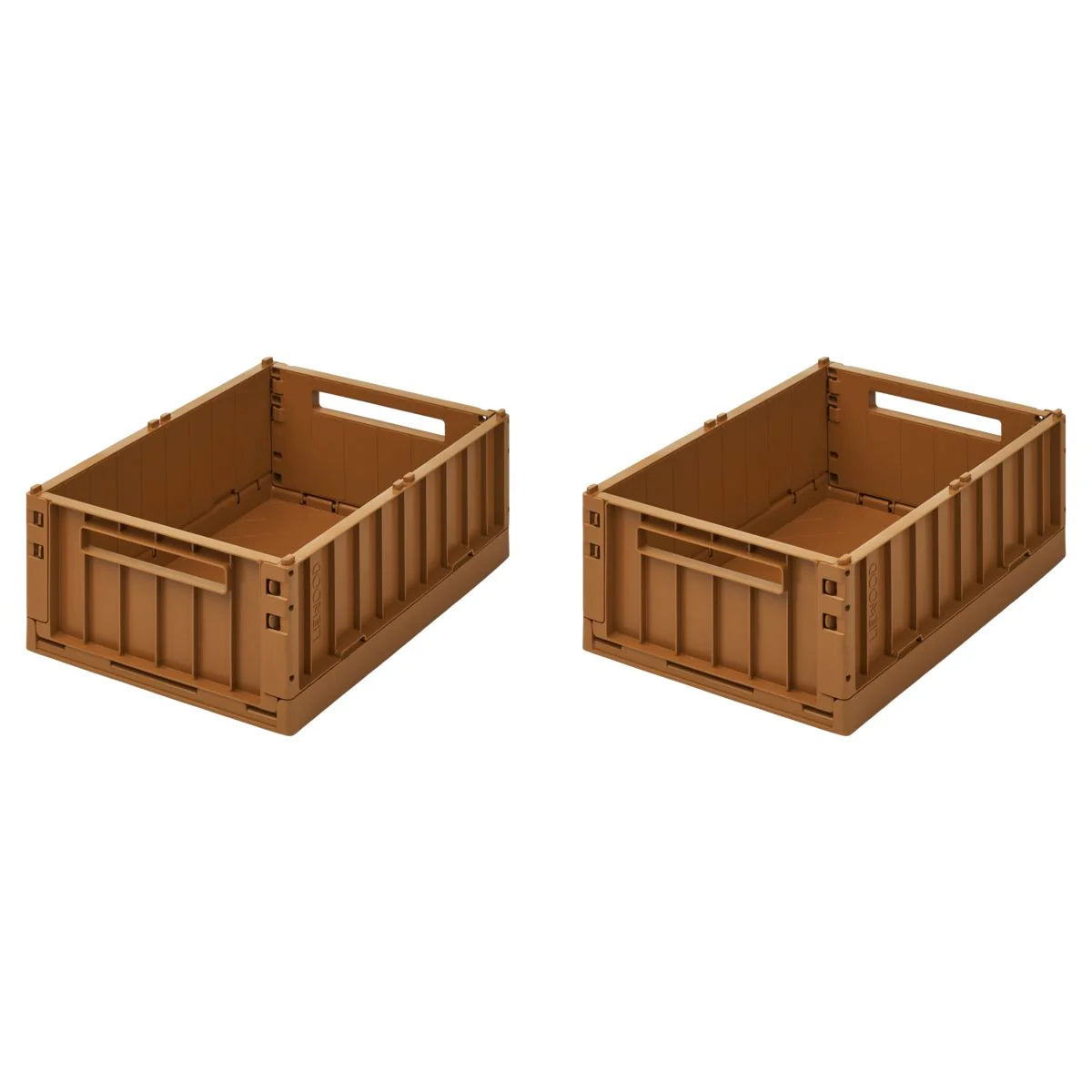 LIEWOOD WESTON 2 PACK STORAGE BOX: MED / GOLDEN CARAMEL