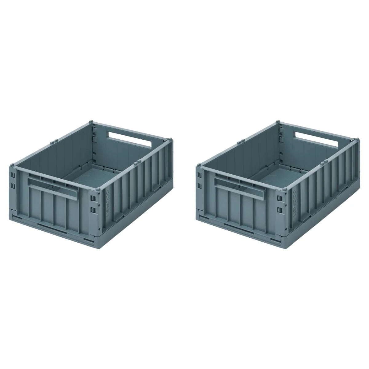 LIEWOOD WESTON 2 PACK STORAGE BOX: MED / WHALE BLUE