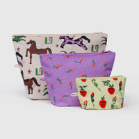 BAGGU GO POUCH SET: PAINTED PRAIRIE