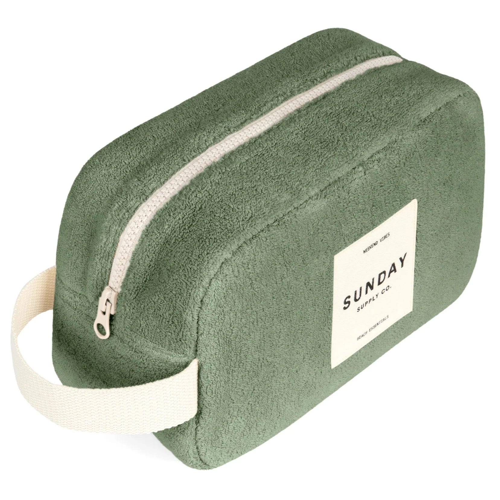 SUNDAY SUPPLY CO TOWELLING ACCESSORIES POUCH: TALLOW