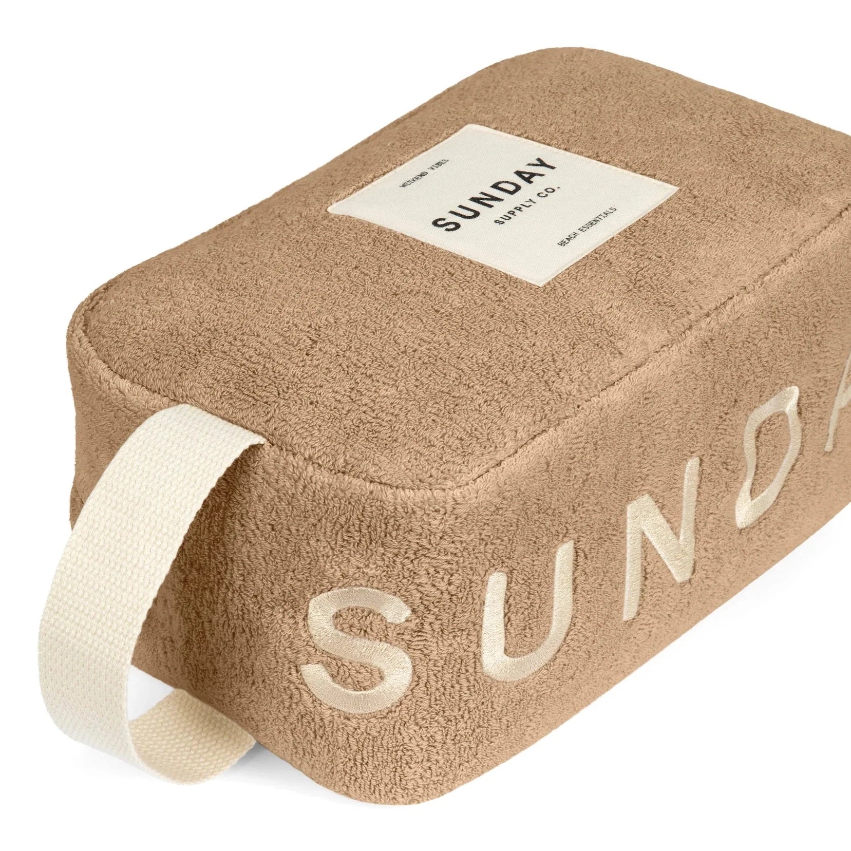 SUNDAY SUPPLY CO TOWELLING ACCESSORIES POUCH: HUSK