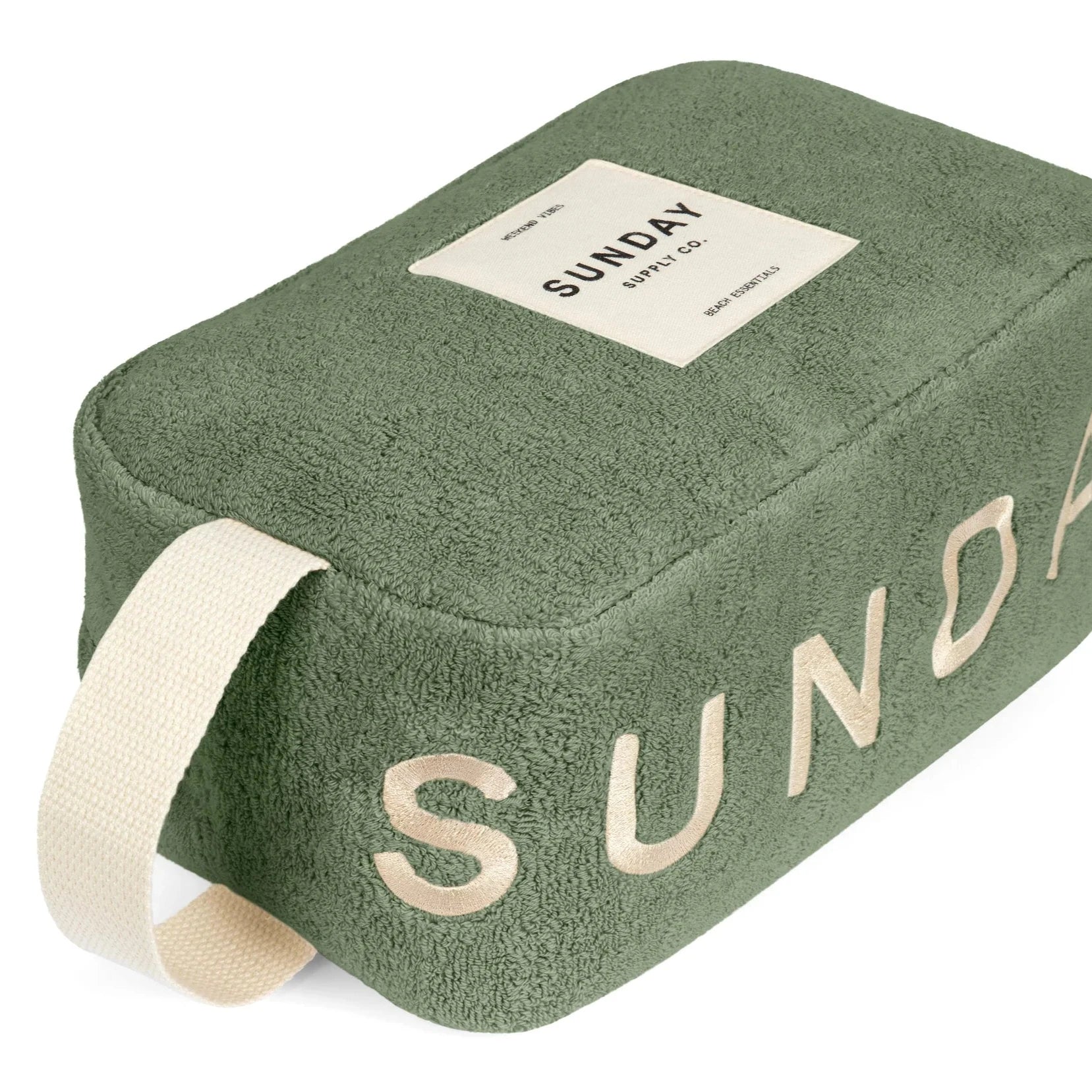 SUNDAY SUPPLY CO TOWELLING ACCESSORIES POUCH: TALLOW