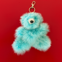 INSPIRED PERU SMALL BEAR KEYCHAIN: AQUA
