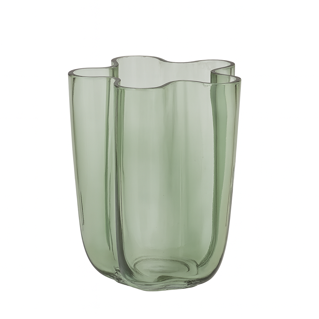 MIRANDA GLASS VASE: MINT / SML