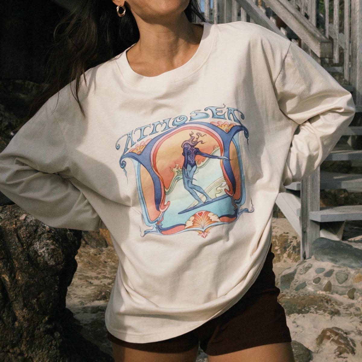 ATMOSEA ARTIST L/S TEE: SALINE SHRINE BY ANGIE SAMBLOTTE