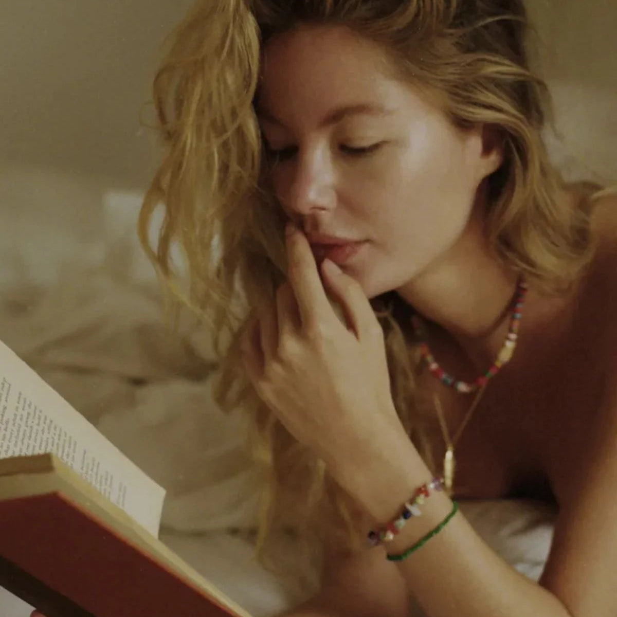 ANNI LU TAN LINE BRACELET: GREEN JADE