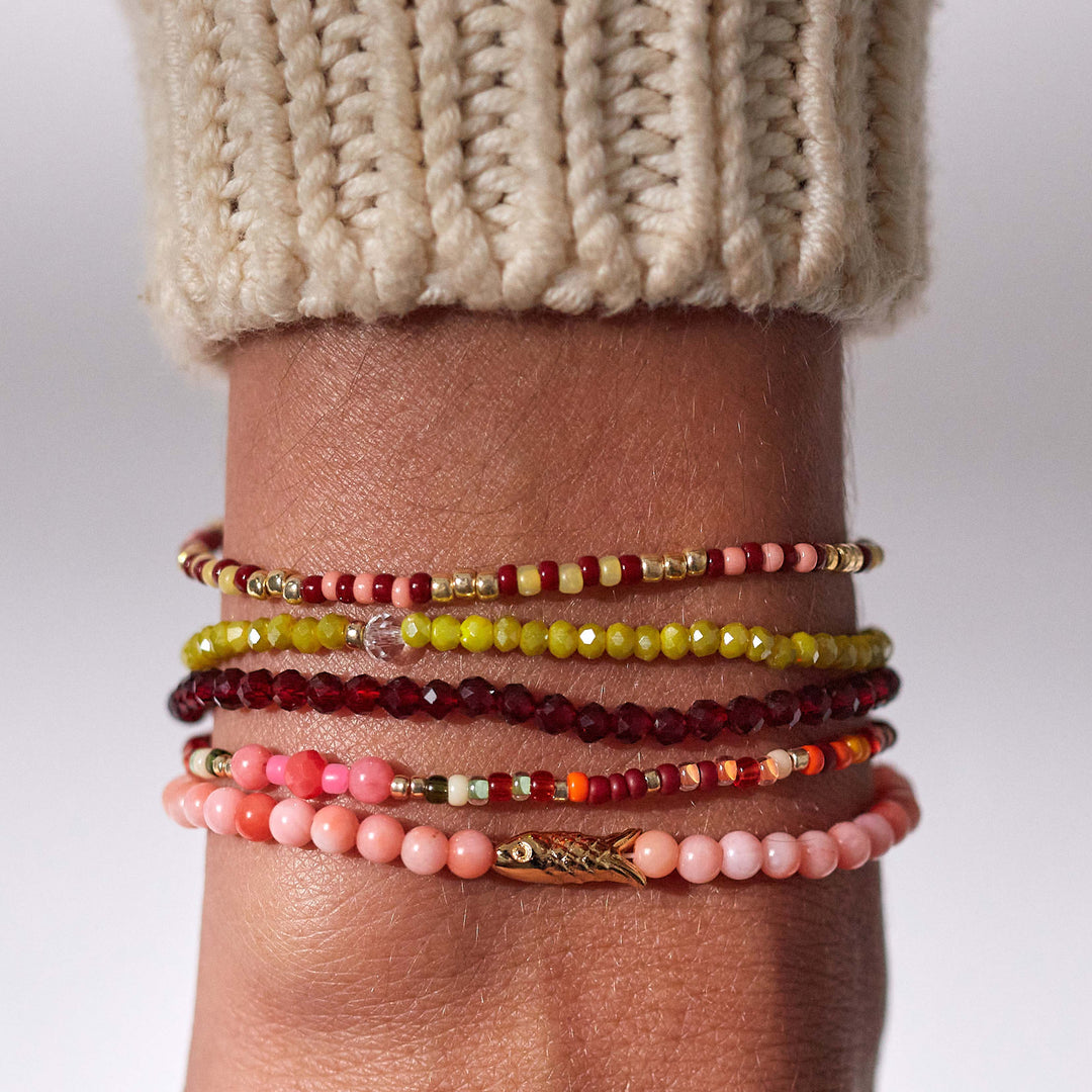 ANNI LU TAN LINE BRACELET: DEEP BURGUNDY