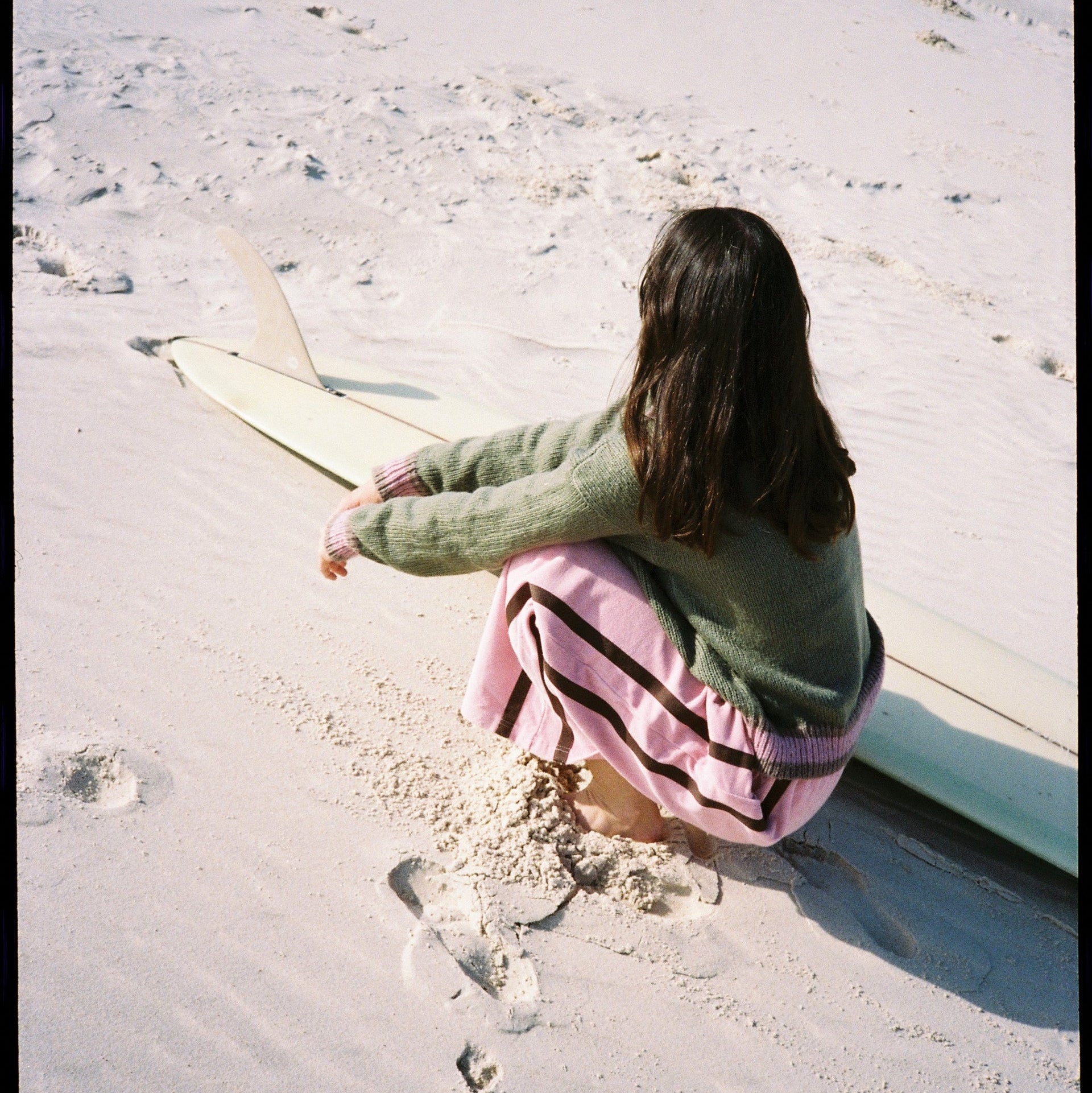 ATMOSEA APRES SURF PANT: BLUSH WITH CHOCOLATE