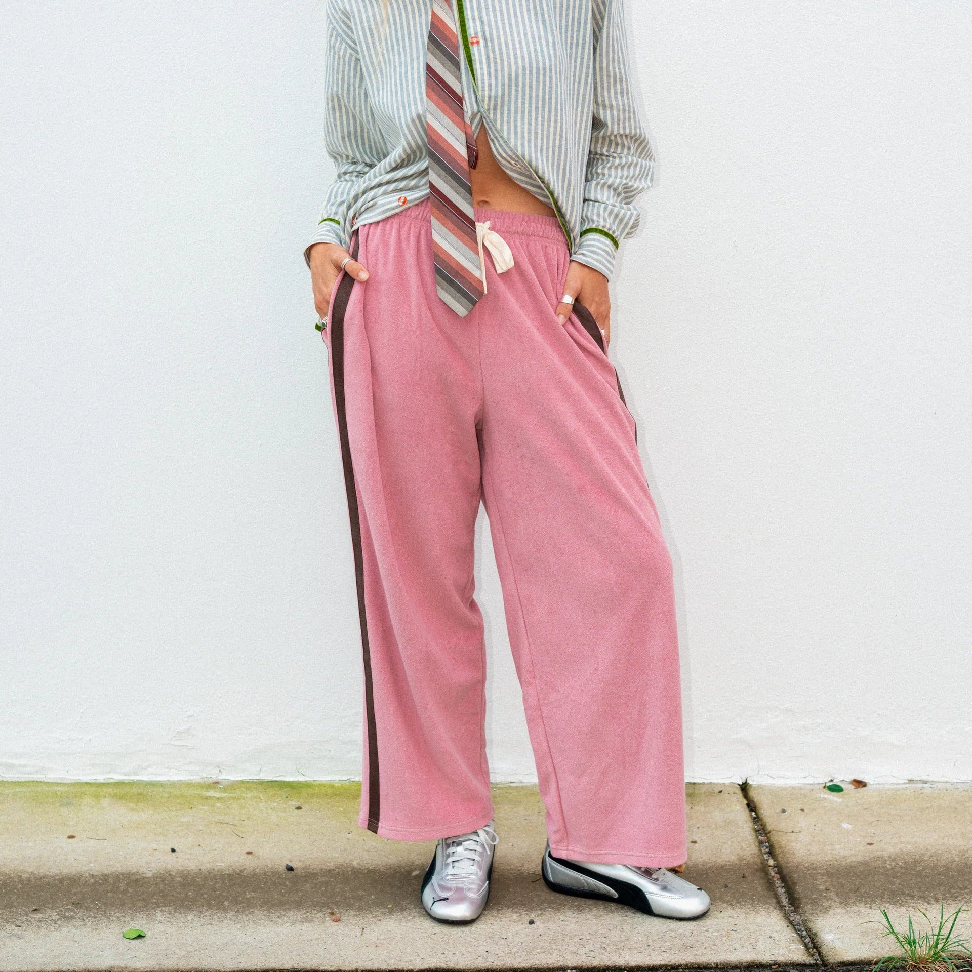 ATMOSEA APRES SURF PANT: BLUSH WITH CHOCOLATE