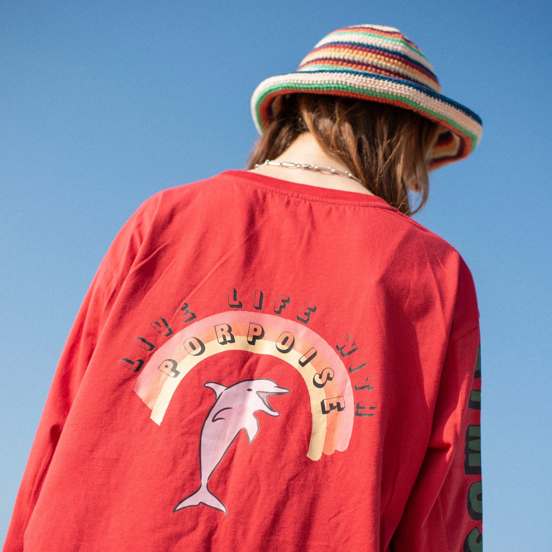 ATMOSEA ARTIST L/S TEE: LIVE LIFE WITH PORPOISE BY BRI O'CONNELL