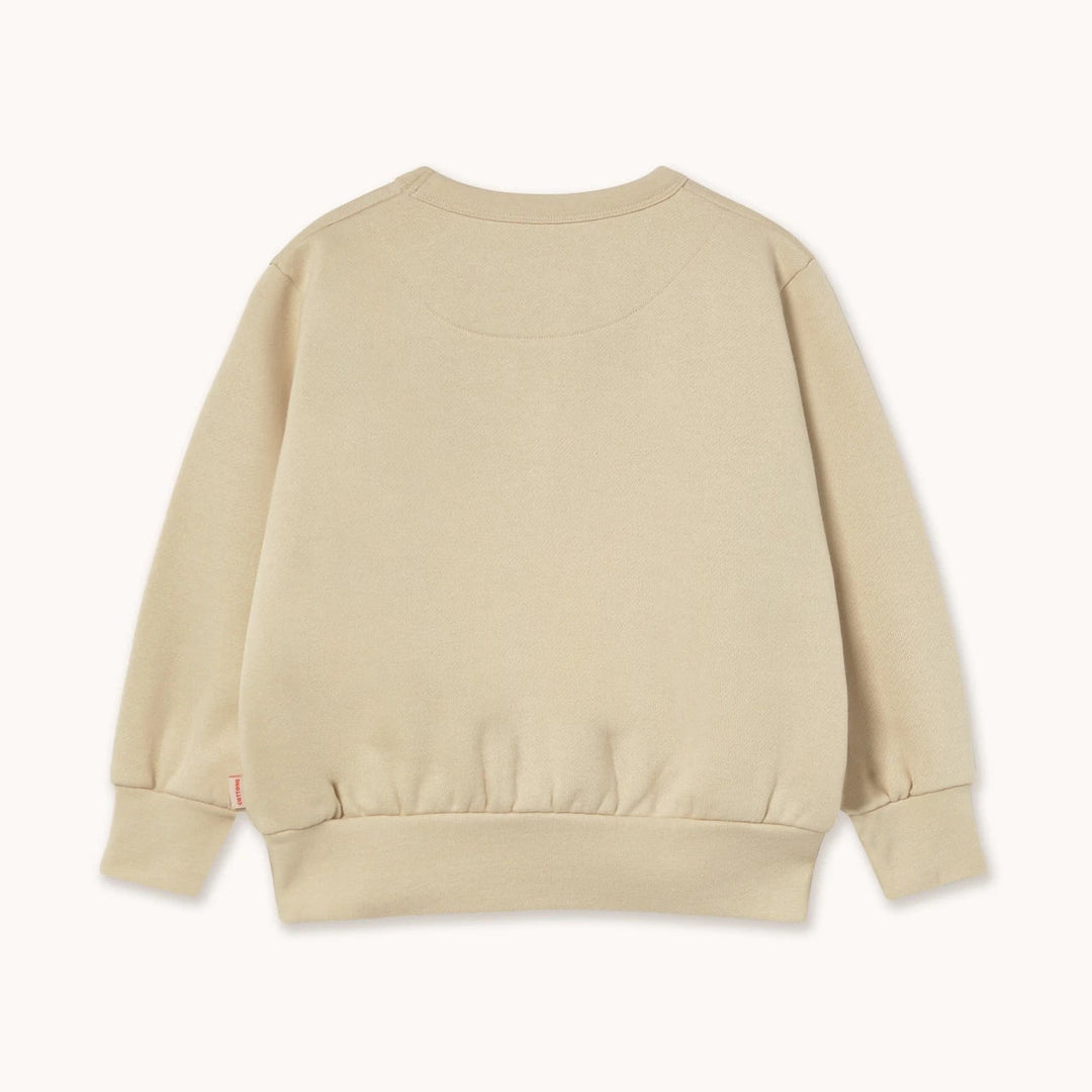 TINY COTTONS APPLE EYES GRAPHIC SWEATSHIRT: VANILLA