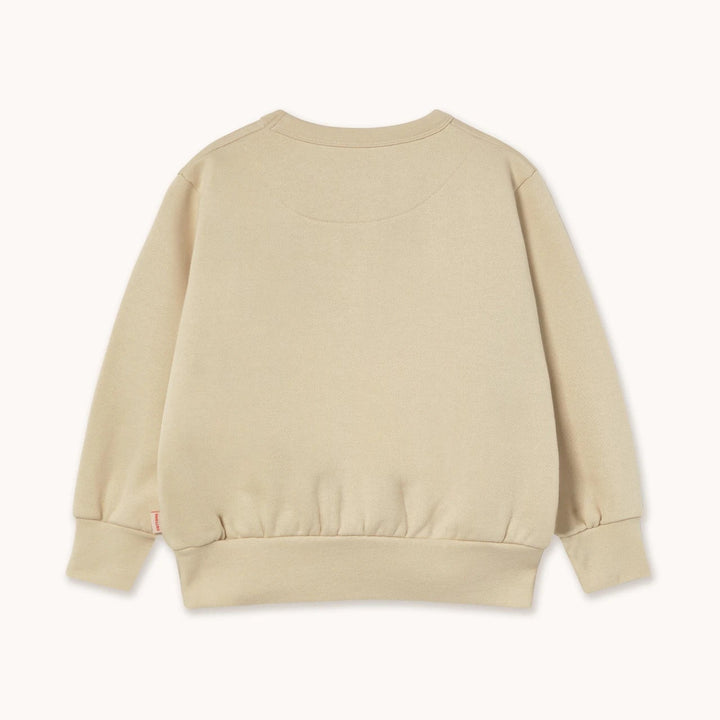 TINY COTTONS APPLE EYES GRAPHIC SWEATSHIRT: VANILLA
