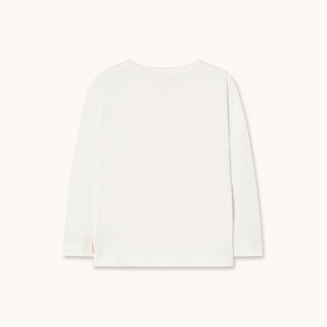 TINY COTTONS FLOWER GRAPHIC LONG SLEEVE TEE: OFF WHITE