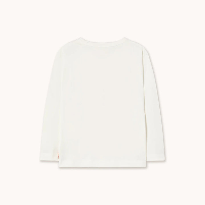 TINY COTTONS FLOWER GRAPHIC LONG SLEEVE TEE: OFF WHITE