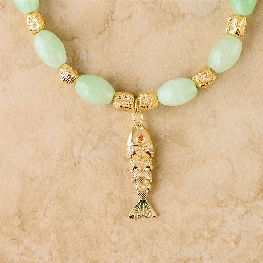 INDIGO & WOLFE GOIA NECKLACE: JADE